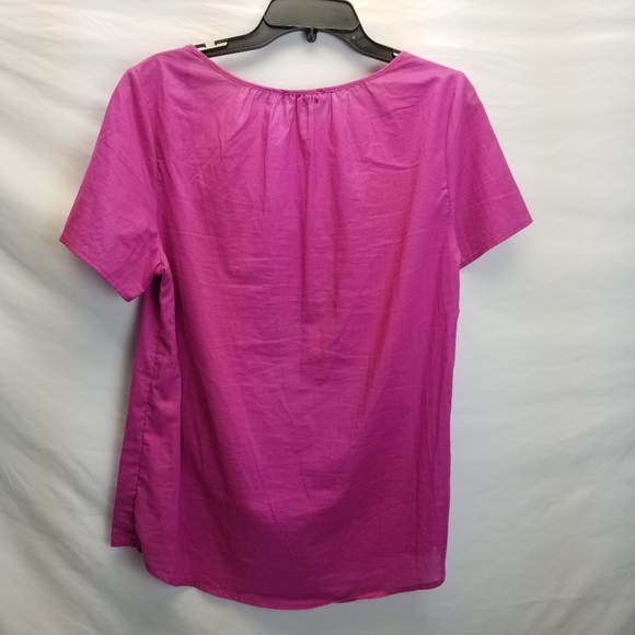 🌻Avec Pink top tassel embroidered boho top M - Picture 3 of 4